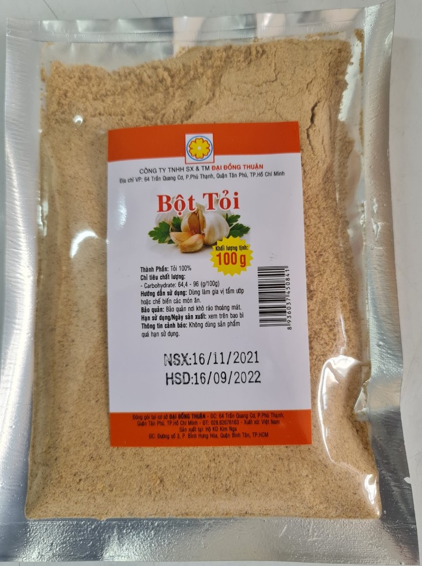 (gói 100g) BỘT TỎI ĐẠI ĐỒNG THUẬN Garlic Powder