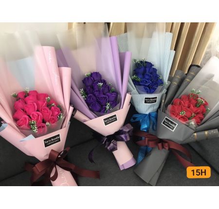 [HCM]BÓ HOA HỒNG SÁP 15 BÔNG