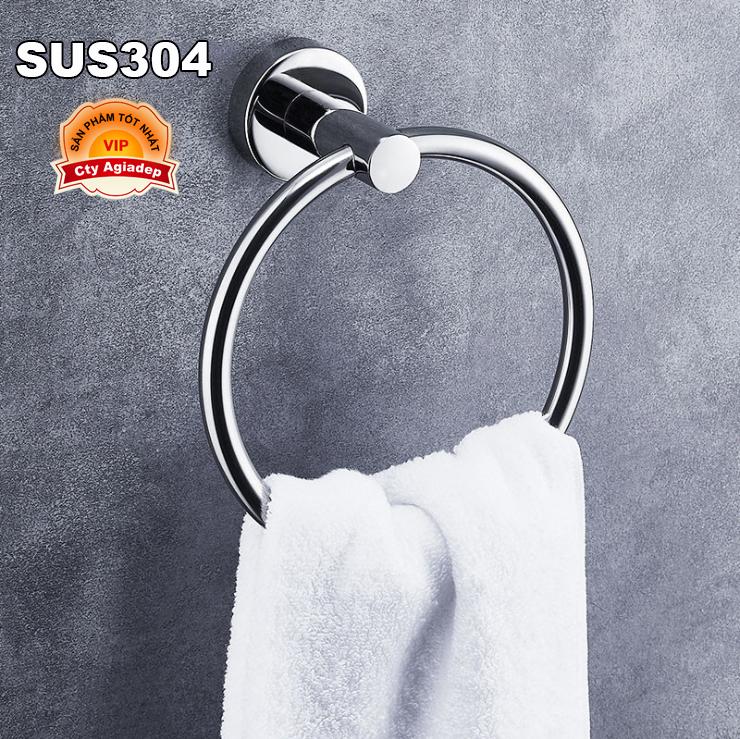 Giá treo khăn tắm nhà vệ sinh kiểu vòng tròn SUS304 (bóng đẹp) - Hàng cao cấp ITALIA