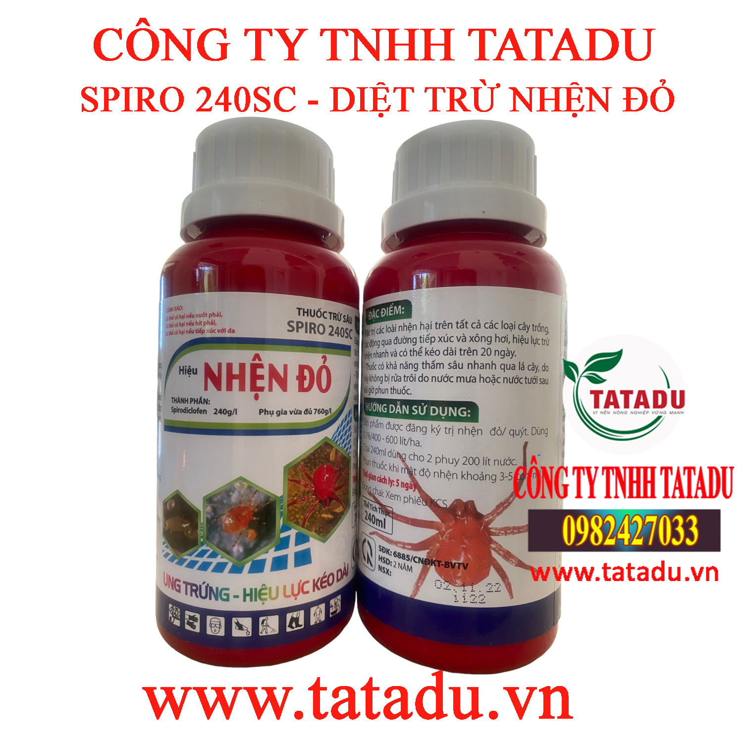Spiro 240sc - trừ sâu hiệu nhện đỏ đặc trừ trứng nhện, nhện non, nhện trưởng thành chai 240ml
