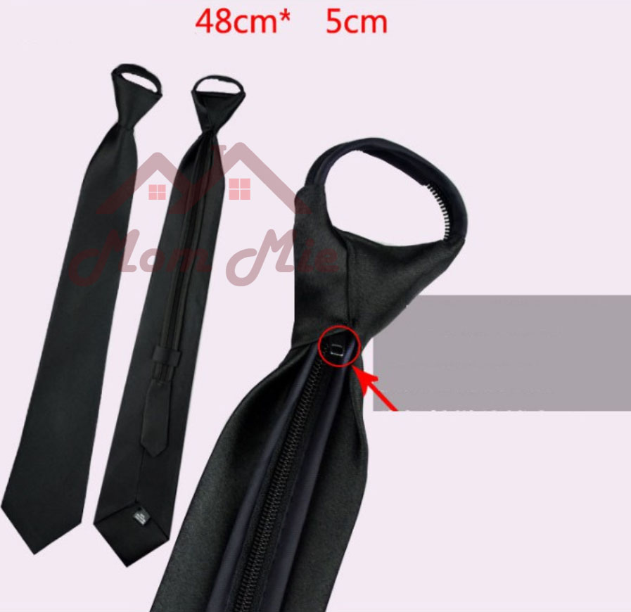 [HCM]Cà vạt nam bản nhỏ 5cm - THẮT SẴN hoặc TỰ THẮT (Đen, Nâu, Đỏ, Xanh biển) dành cho nam nữ
