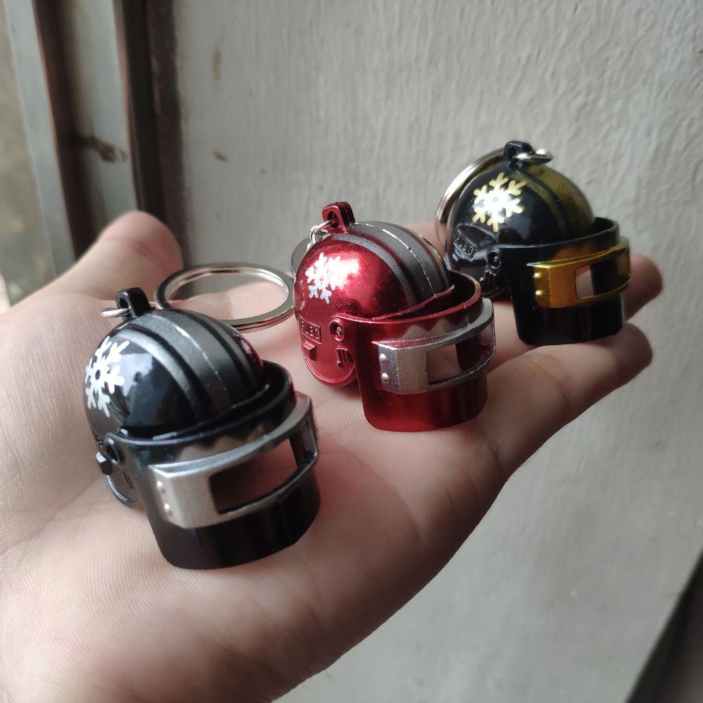 [GIÁ HỦY DIỆT] Móc khóa mô hình Mũ 3 Kim loại titan pupg bubg pubg mũ lv3