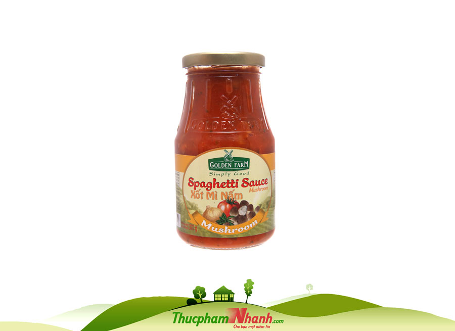 Xốt Spaghetti nấm Golden Farm - Chai 370g