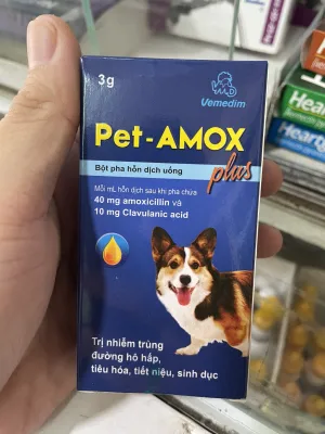 [HCM]Bột pha Pet Amox Plus tác dụng hô hấp tiết niệu chó mèo