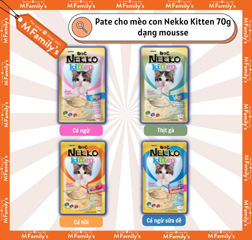 Pate Nekko Kitten cho mèo con 70g