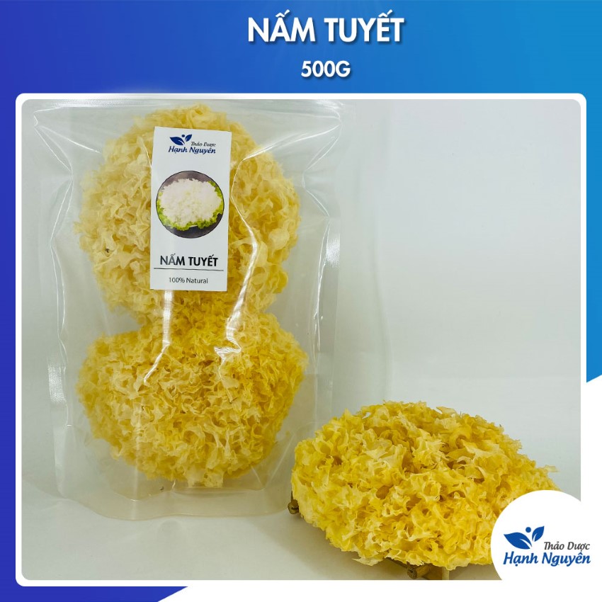 500g Nấm Tuyết Cao Cấp (Ngân Nhĩ, Hàng Không Tẩy, Nấu Chè Dưỡng Nhan) - Thảo Dược Hạnh Nguyên