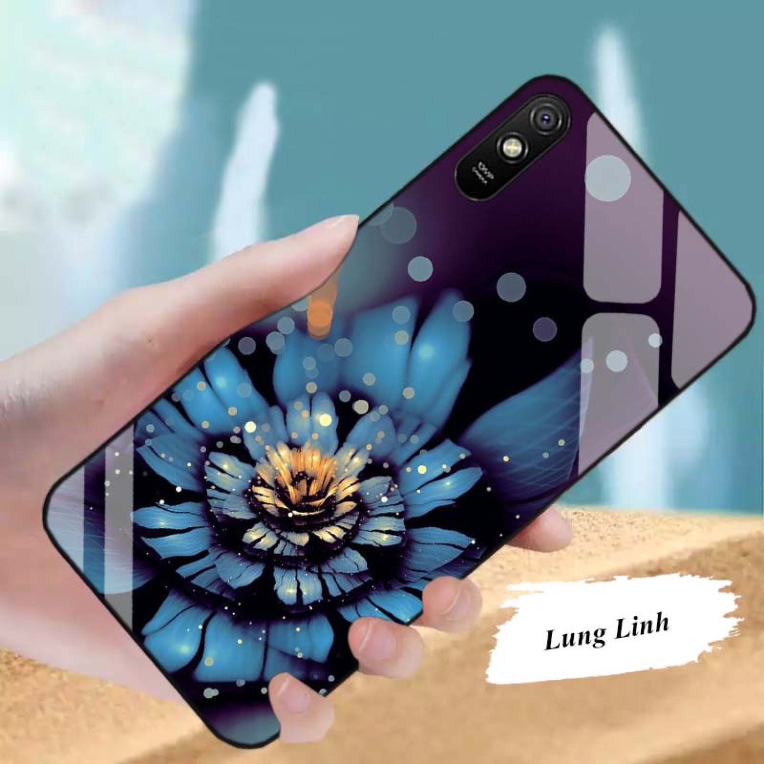 Ốp xiaomi redmi 9a lưng kính cường lực mới ƞhất