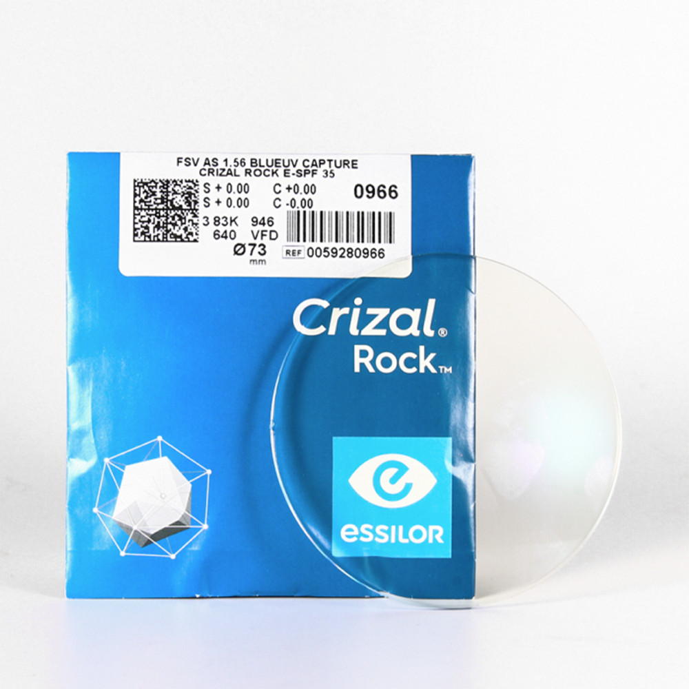 Tròng Kính Tròng Suốt Chống Ánh Sáng Xanh Pháp Essilor Crizal Rock Blue UV Capture Chính Hãng