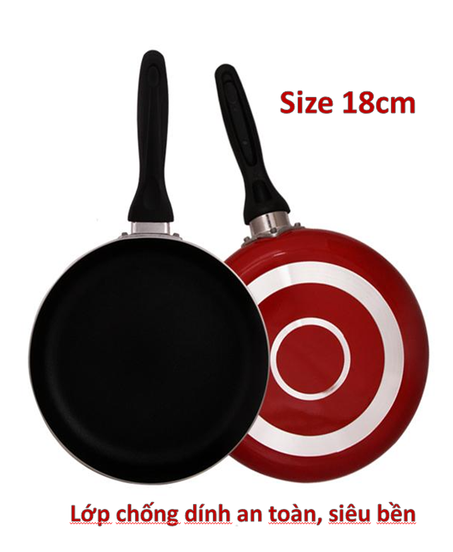 [Chống Dính, Tiện Lợi] Chảo 1 Quai Chiên Trứng Chống Dính Size 18CM - Chất Lượng Cao, Chịu Được Nhiệt Độ Cao - chao chien xao