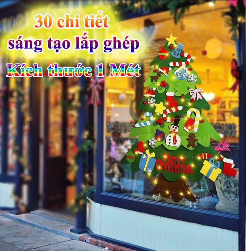 Cây thông noel nhiều kích thước 40cm, 60cm, 120cm, 150cm full phụ kiện và đèn led mẫu giáng sinh 2023