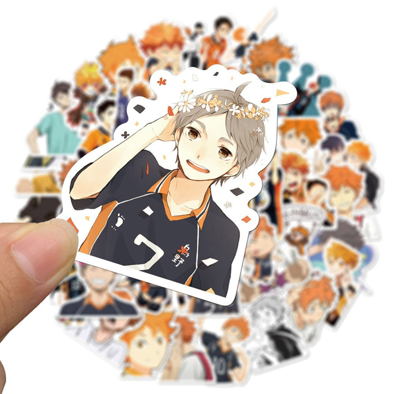 Set 30-80 Sticker Haikyuu ảnh decal hình dán ép lụa