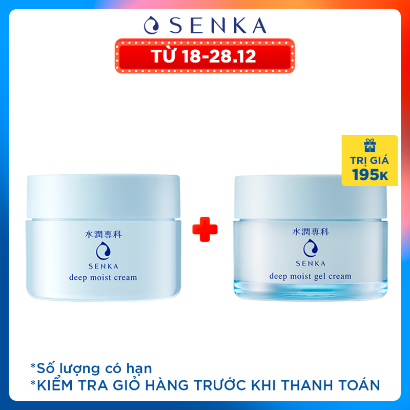 KEM DƯỠNG CẤP ẨM CHUYÊN SÂU VÀ NGĂN NGỪA LÃO HÓA DA SENKA DEEP MOIST CREAM 50G giá rẻ