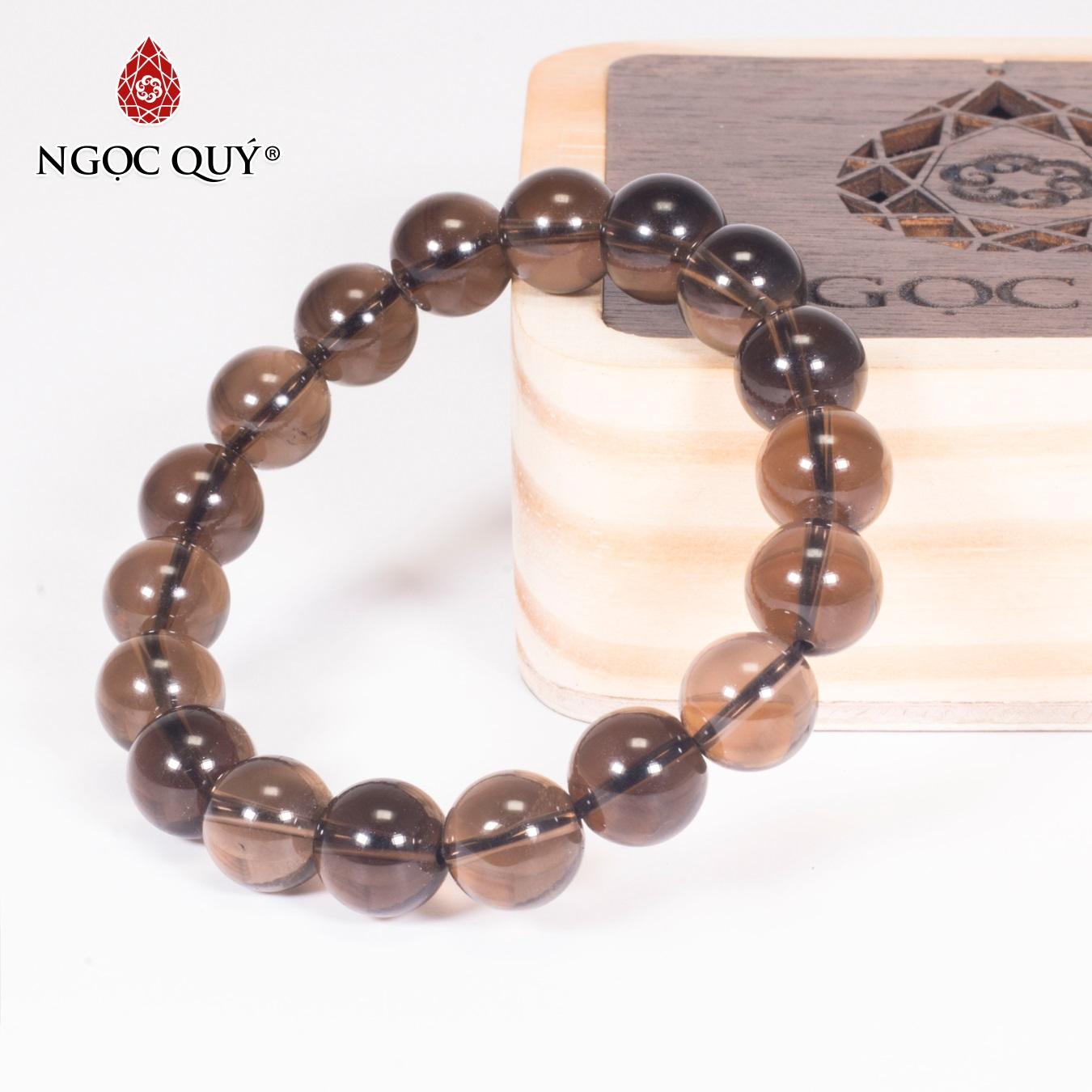 Vòng tay đá thạch anh khói 10mm mệnh thổkim - Ngọc Quý Gemstones