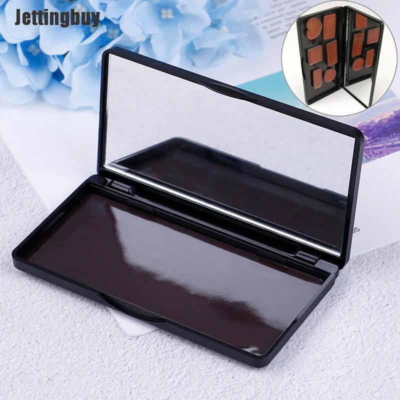 Jettingbuy Grids pots empty magnetic eyeshadow pigment aluminum palette tin pans makeup
