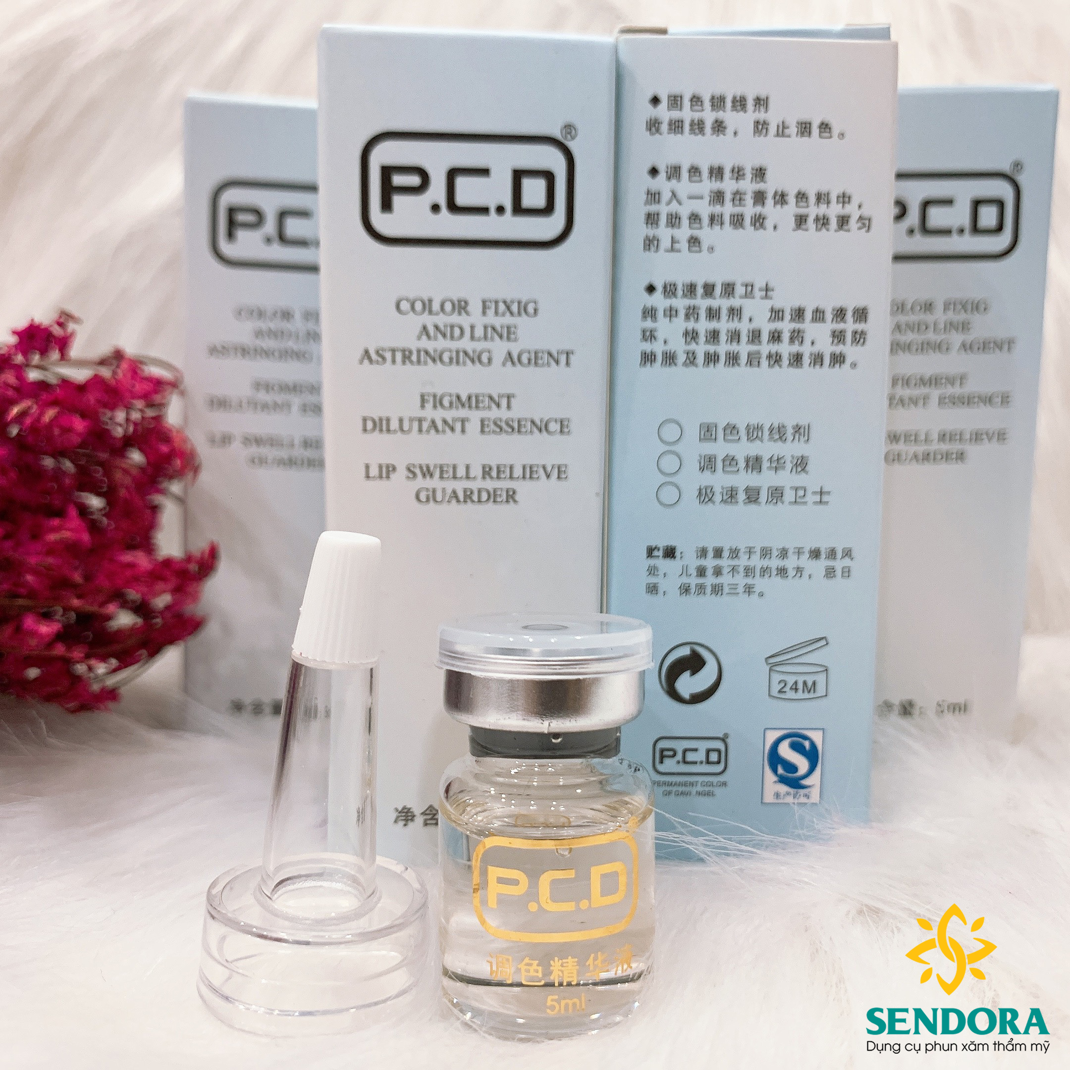 Collagen tươi PCD dưỡng bóng môi, Dưỡng Colagen PCD phủ bóng môi dùng trong phun xăm