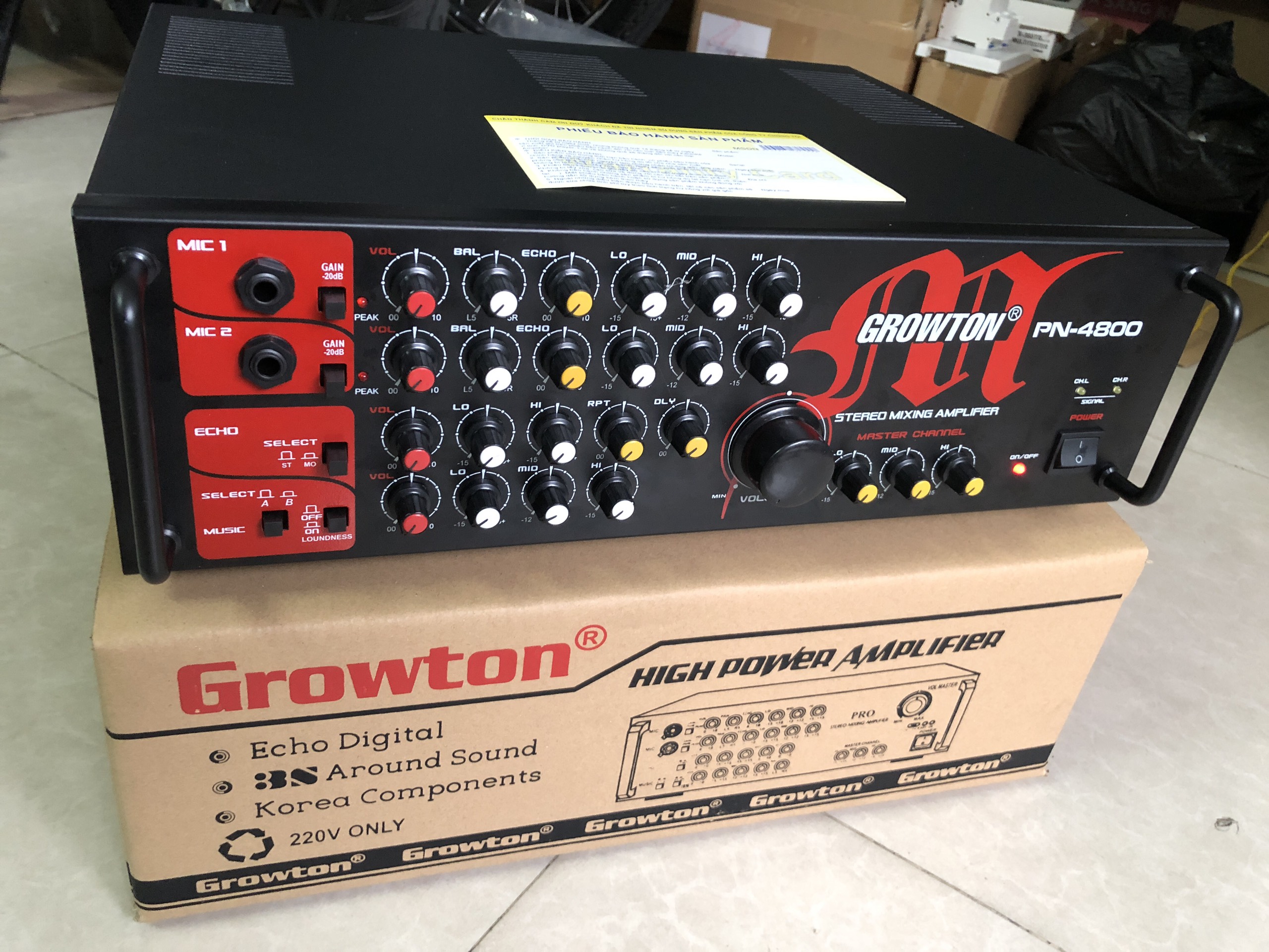 Amply Growton PN-4800 chạy 8 sò Cs 600W