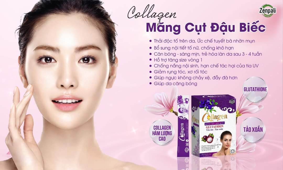 Collagen măng cụt ,đậu biếc zenpali