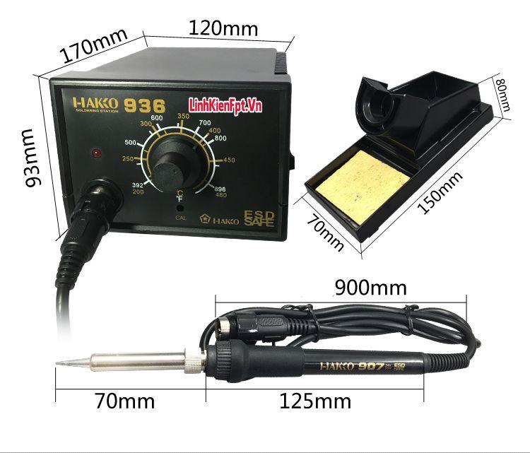 Trạm Hàn Hakko 936 Điều chỉnh nhiệt độ