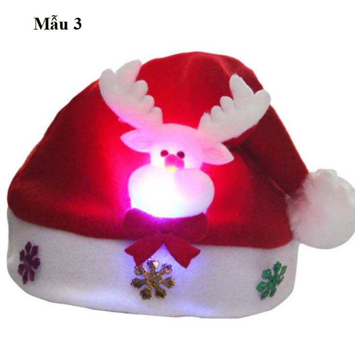MŨ NOEL CÓ ĐÈN LED CHỚP NHÁY