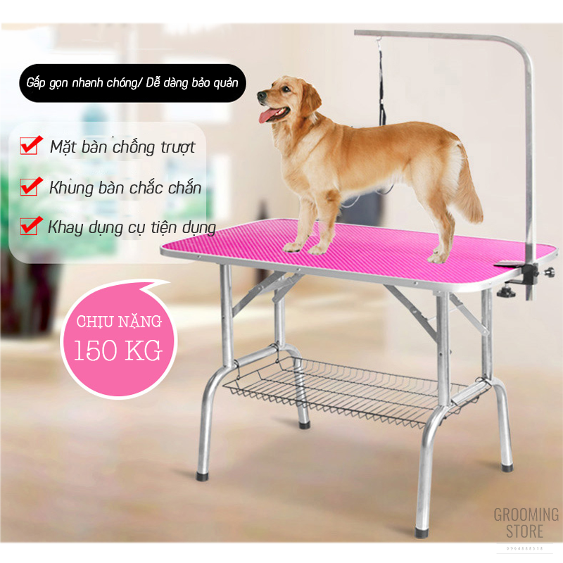 Bàn spa cắt tỉa thú cưng - Bàn grooming (96*55*80cm)