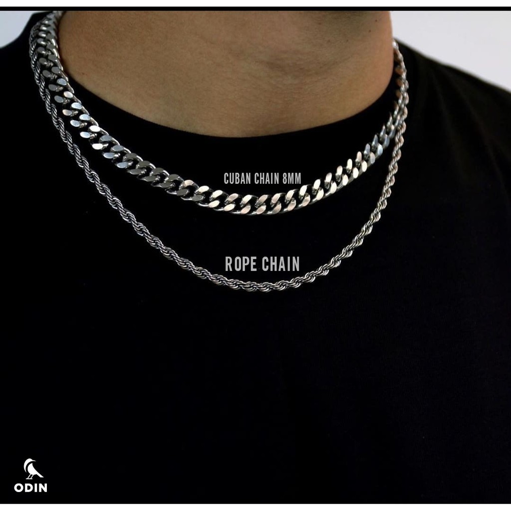 Vòng cổ Chain Titanium - Thép Titan KHÔNG GỈ - ODIN