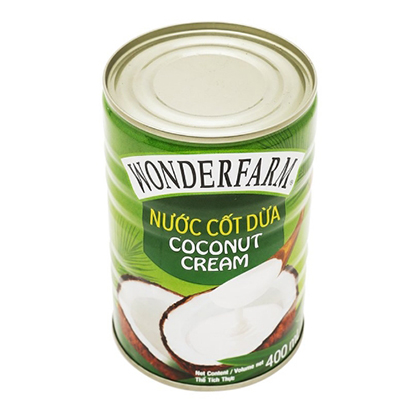 Nước Cốt Dừa Lon Wonder Farm Lon 400ml