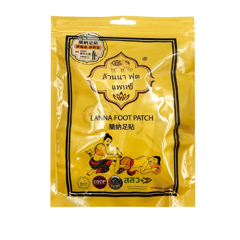 Combo 10 miếng dán thải độc chân Lanna Foot Patch Thái Lan