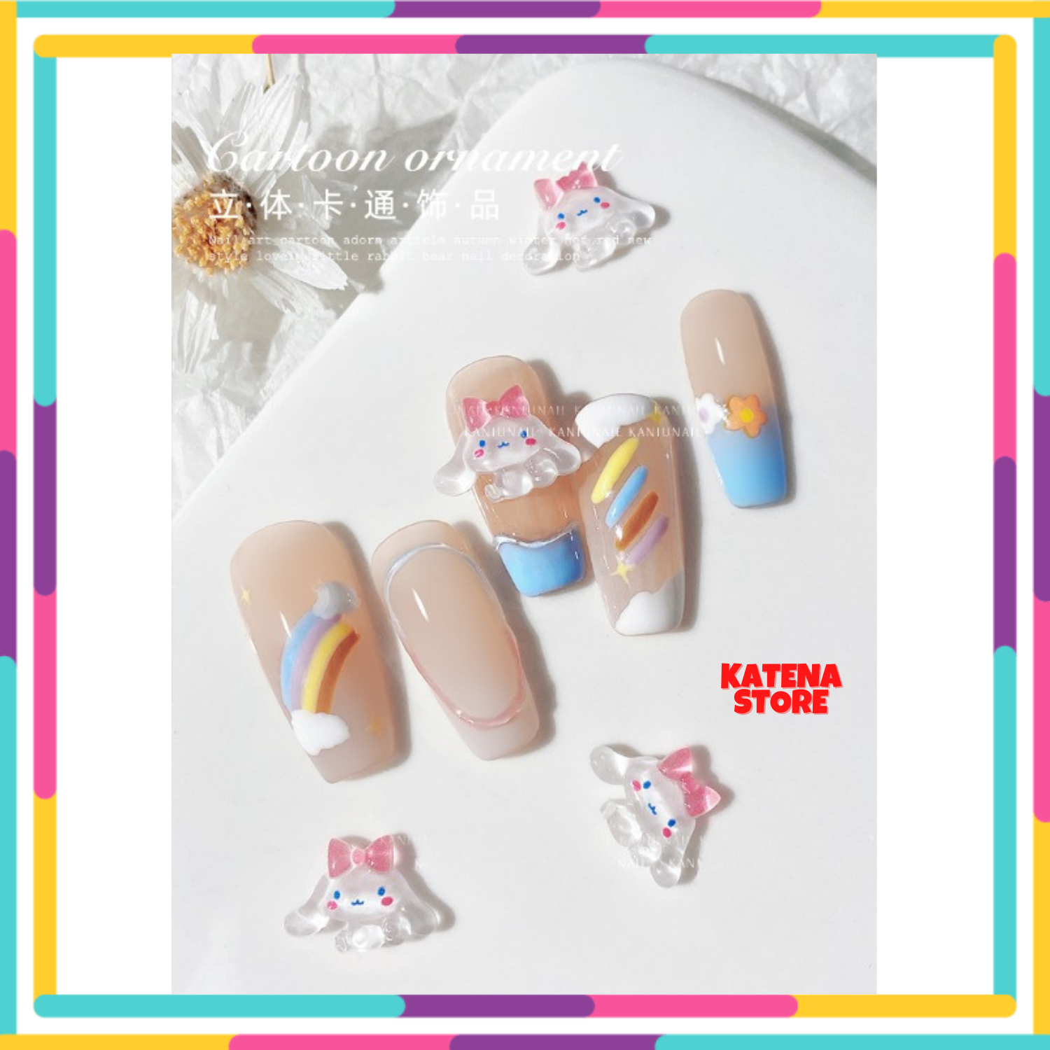 Charm Gấu, Thỏ, Mèo trang trí móng