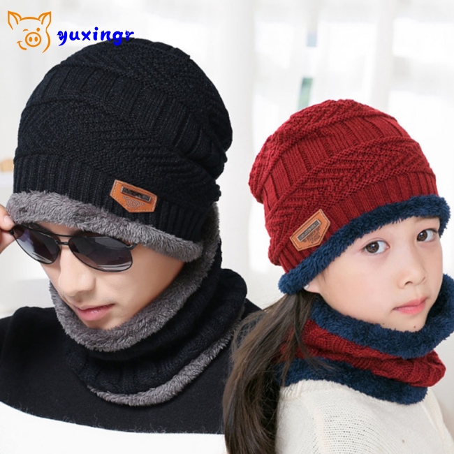 Set Mũ Len Kèm Khăn Quàng Cổ Cho Nam