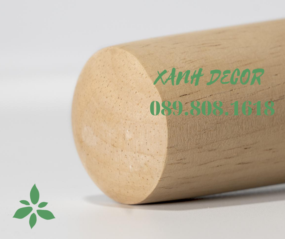 Chân bàn gỗ cao su Xanh Decor pad tròn