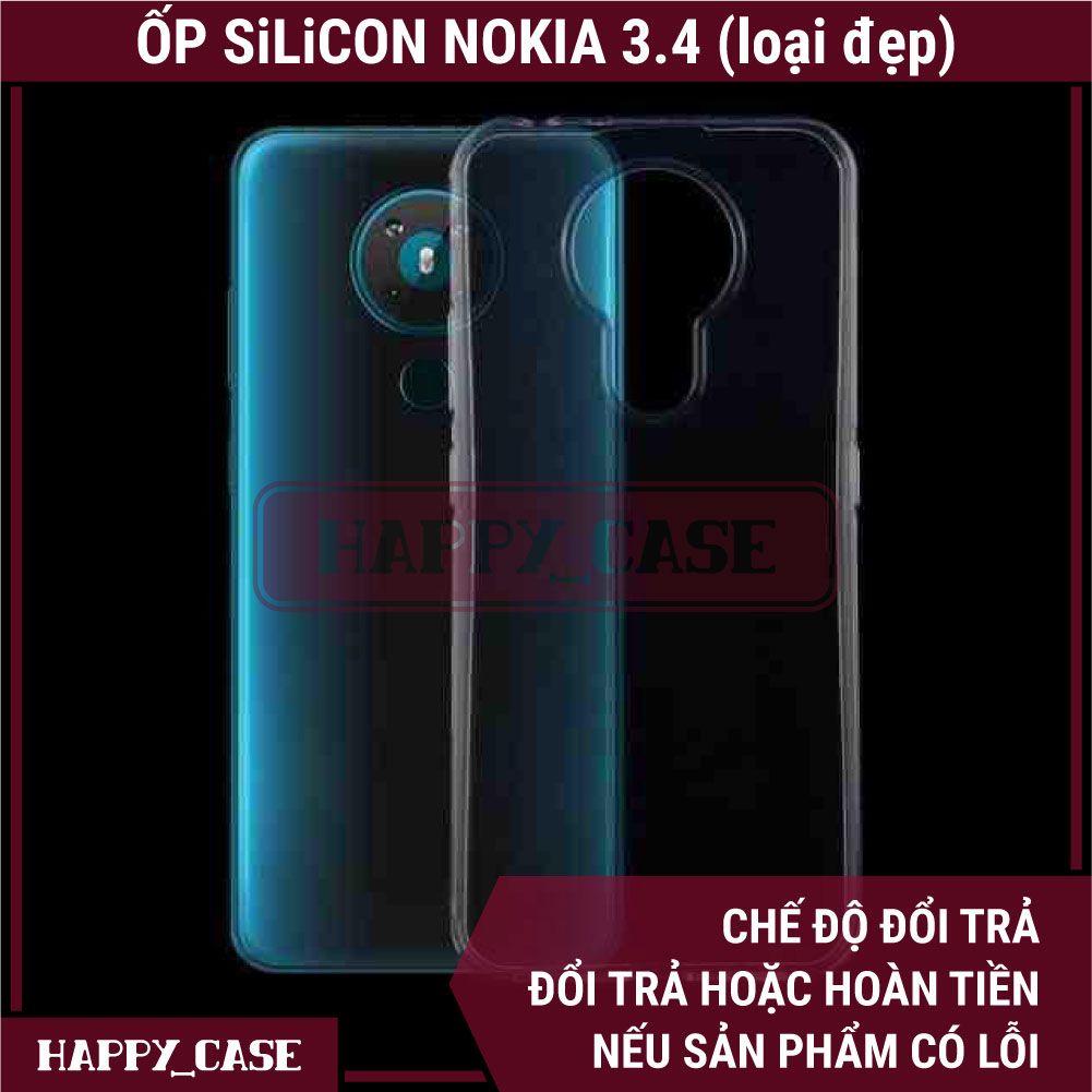Ốp Lưng Điện Thoại Nokia 3.4 (Loại Đẹp) Thin Transparent Silicon