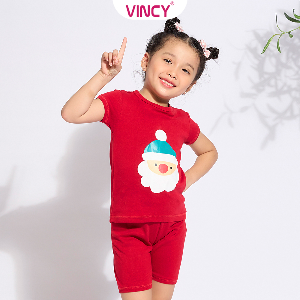 Bộ đồ short thun bé gái vincy thoáng mát kst050w11
