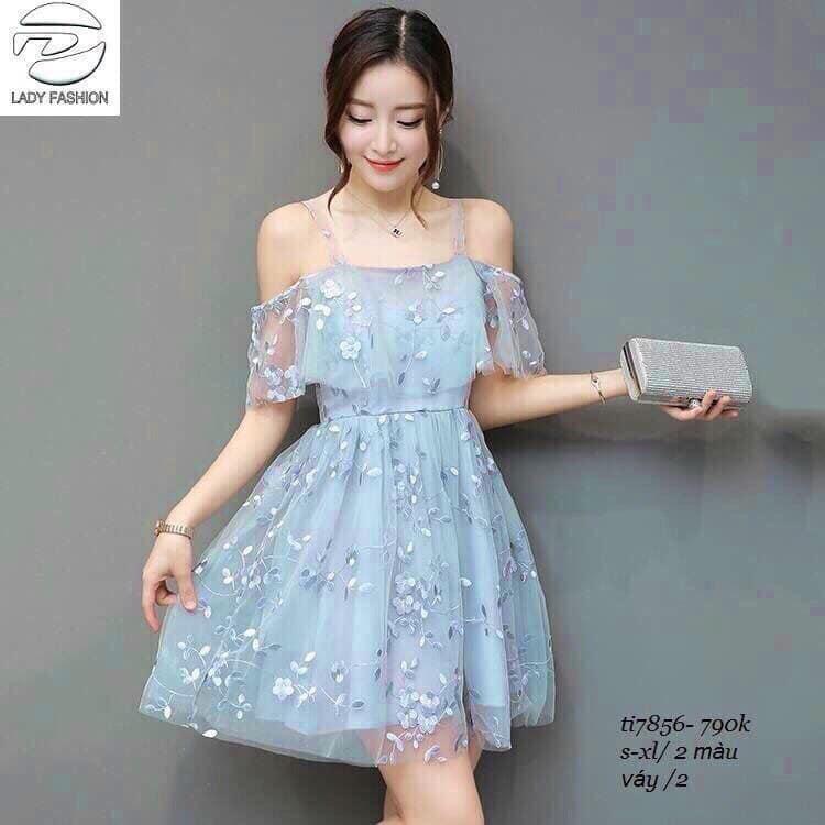 ĐẦM REN TRỄ VAI HMT088LC