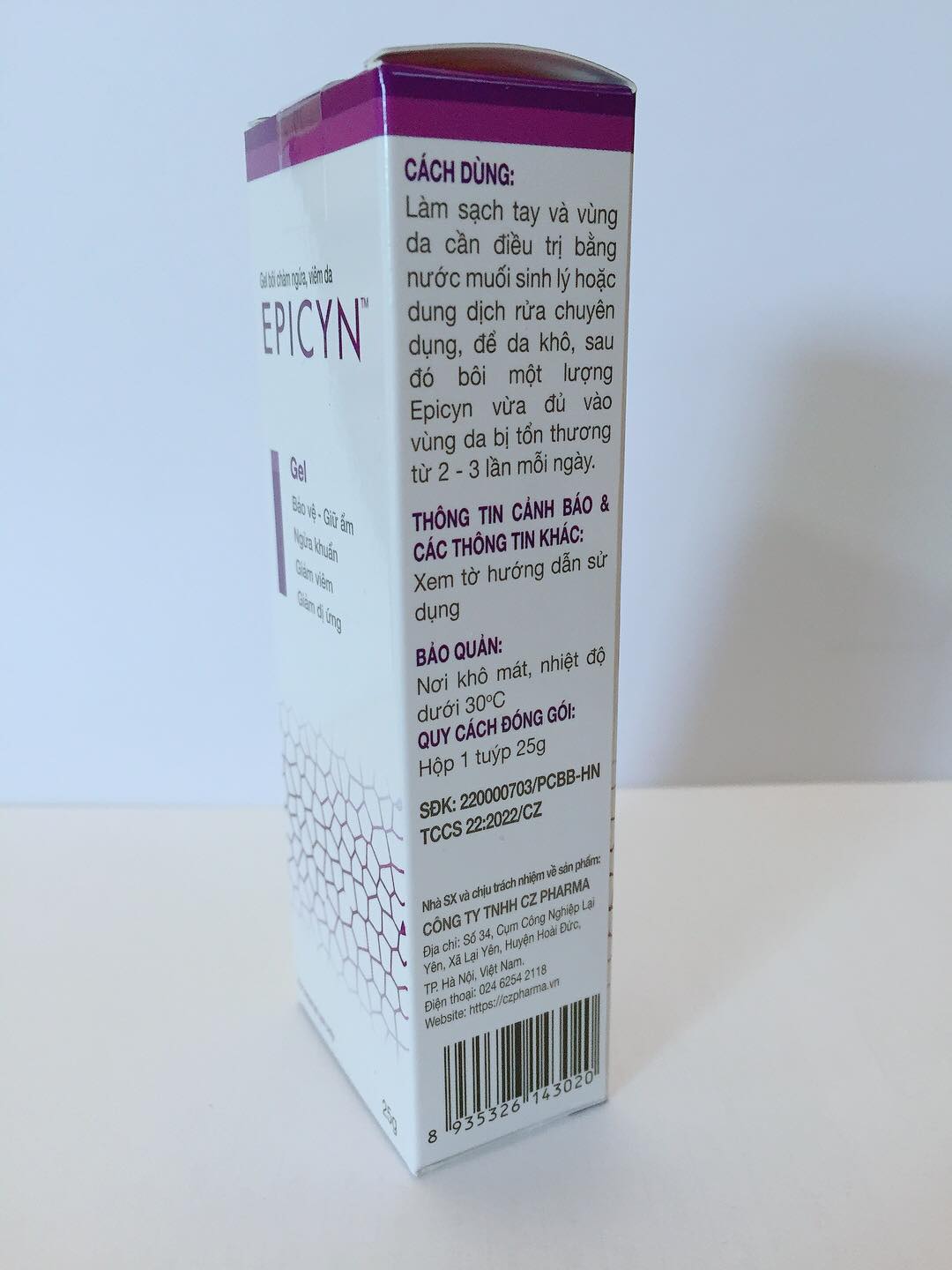 Gel bôi chàm ngứa, viêm da EPICYN - Tuýp 25g