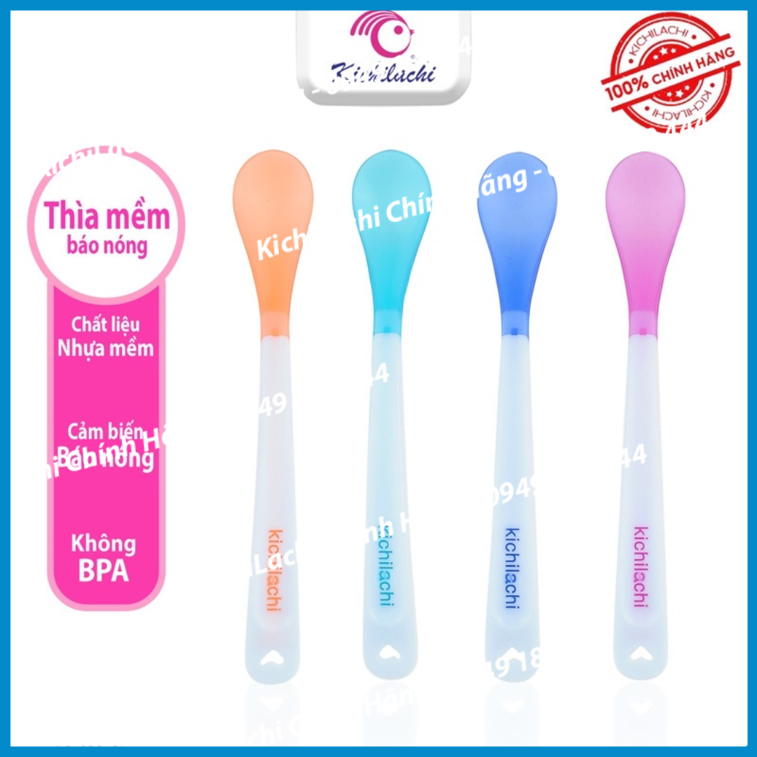 Bộ Thìa Mềm Báo Nóng Richell - Kichilachi Cho Bé Ăn Dặm