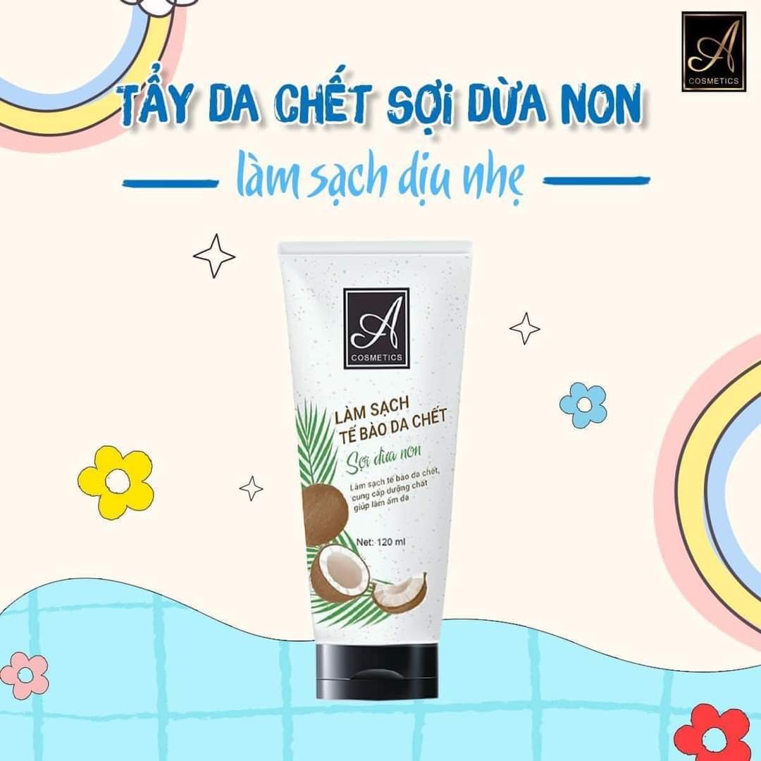 Tẩy da chết sợi dừa non Acosmetics 120ml