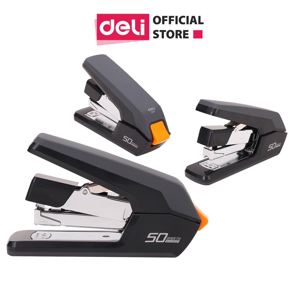Dập ghim trợ lực deli - 50 trang - giảm 45% lực tác dụng - e0371