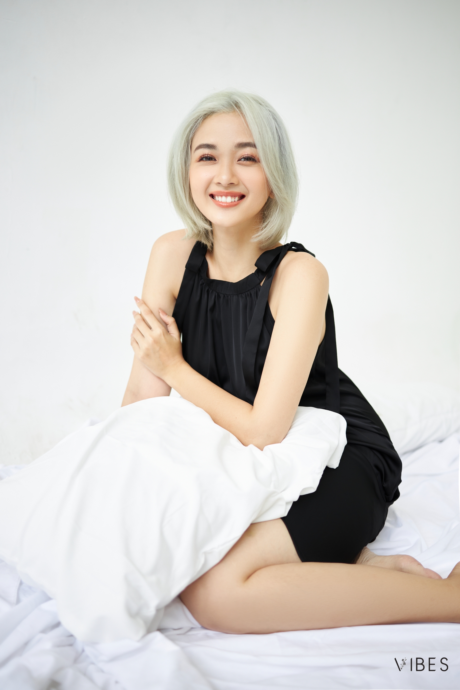 VIBES Váy ngủ lụa cao cấp Ink Tara Dress