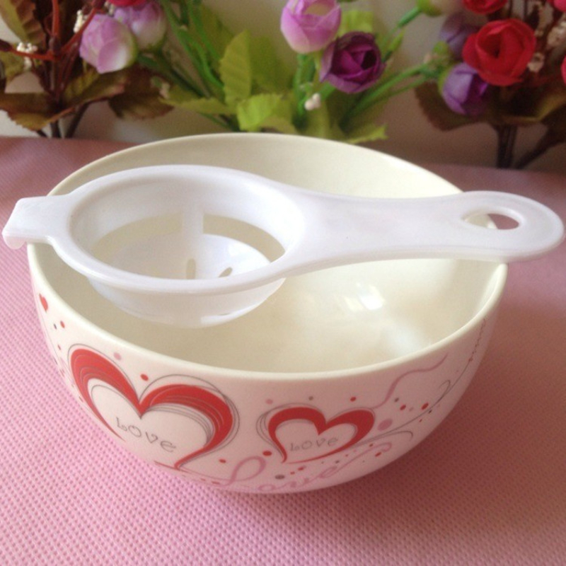 Convenient chicken egg yolk separator with Holder (white)-Hause