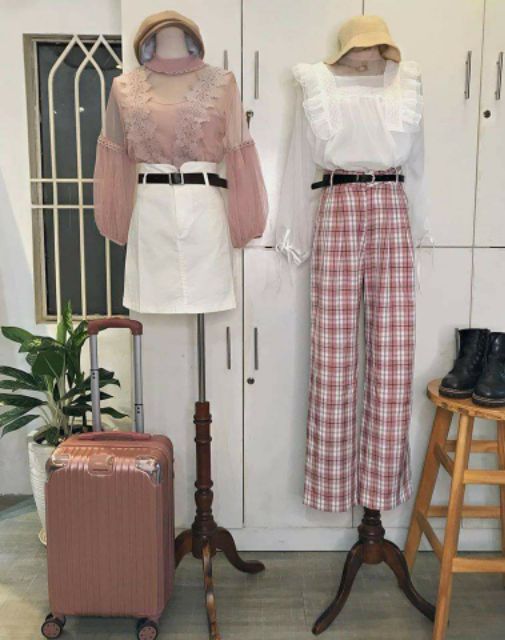 QUẦN KẺ ỐNG SUÔNG_ CẠP KHÓA XMTH