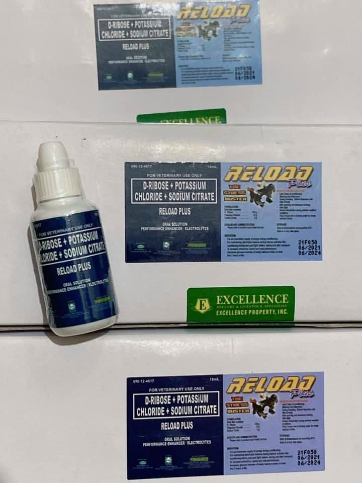 RELOAD PLUS lọ 15ml - Cấp nước và tăng cường năng lượng chống rớt bo cho gà