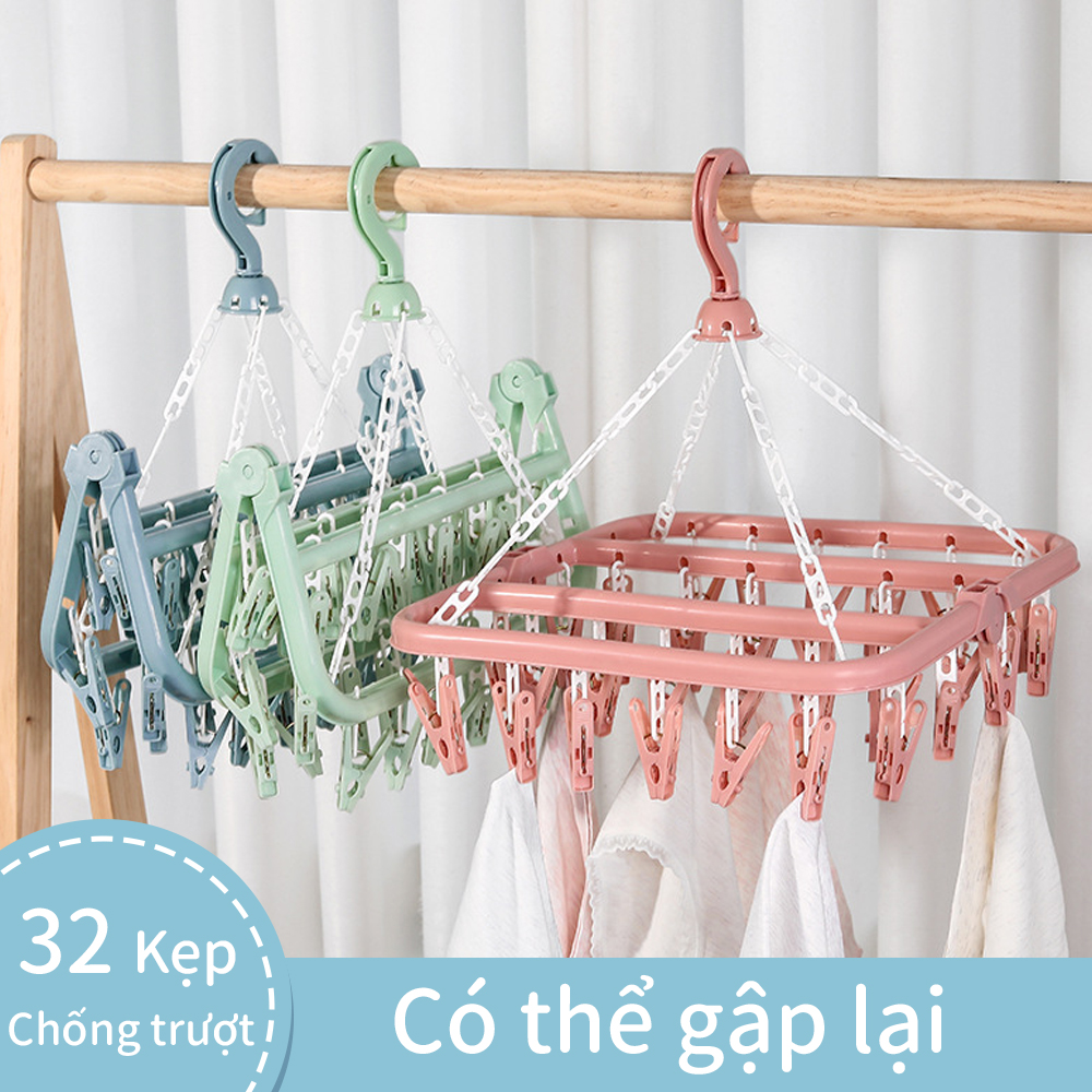 [MKB Gift] Móc 32 Kẹp Treo Phơi Quần