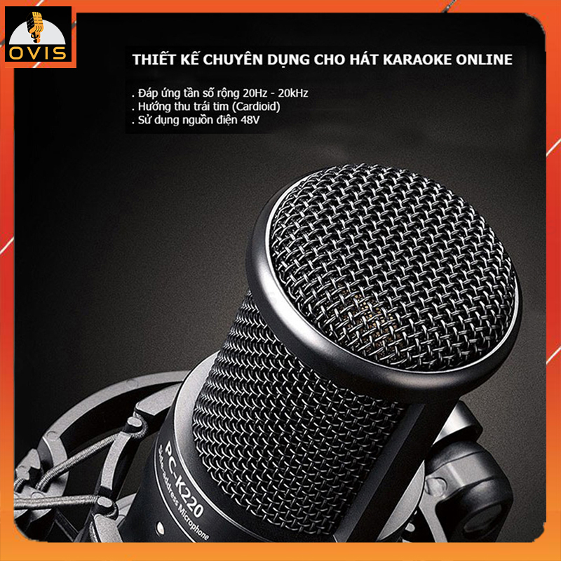 Takstar PC-K220 - Micro Thu Âm Hát Karaoke Online (48V)