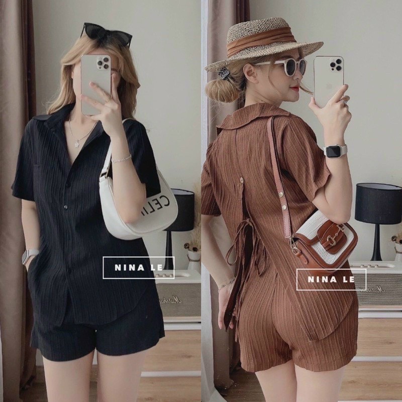 Sét sơ mi tay ngắn + quần sort bigsize 55-100kg