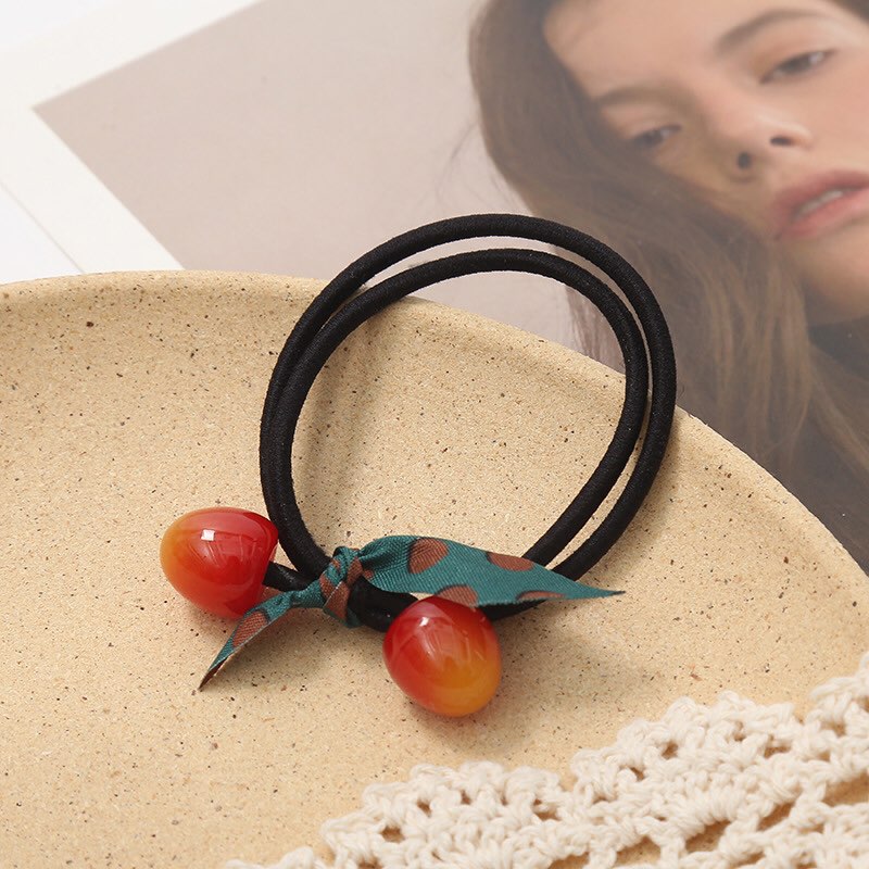 [HCM]Dây cột tóc Cherry mini xinh xắn dành cho bạn nữ - Sara Accessories