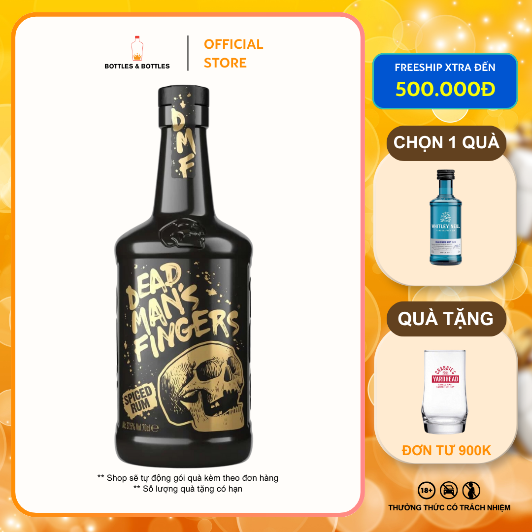 [Genuine] Dead Man's Fingers Spiced Rum - 700ml -37.5%