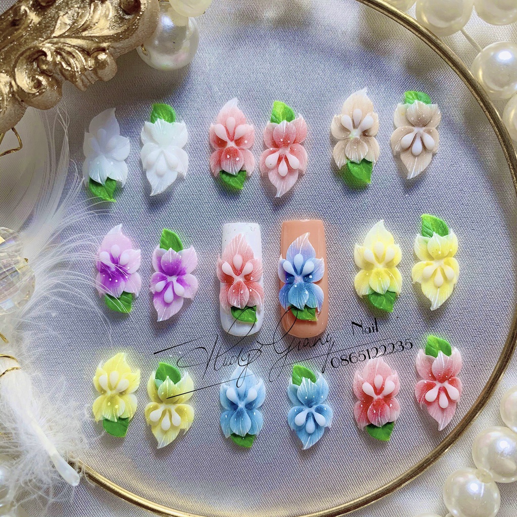 Hoa bột nail - hoa đính móng