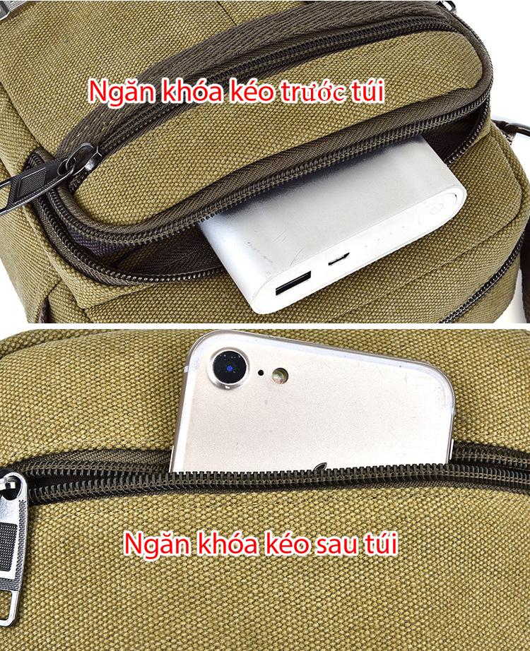 [HCM]Túi đeo chéo vải bố mini PUANTI