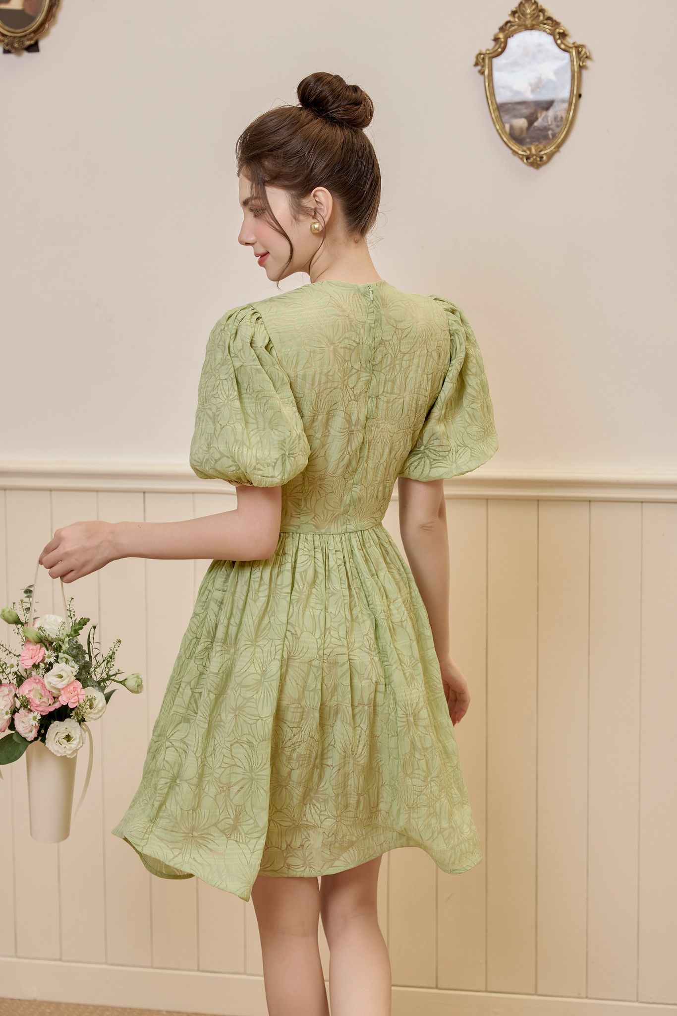 OLV - Đầm Sage Jacquard Dress