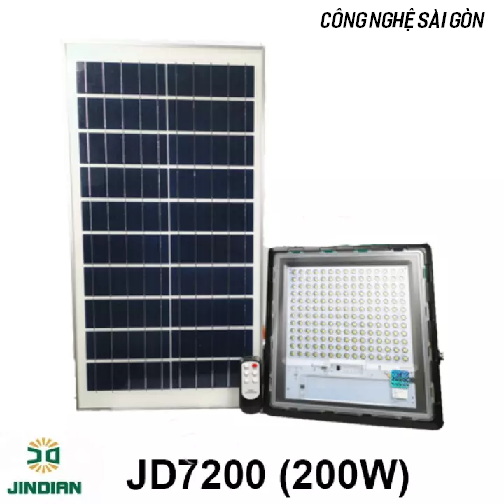 [HCM]ĐÈN LED NĂNG LƯỢNG MẶT TRỜI JINDIAN JD7200 (200W)